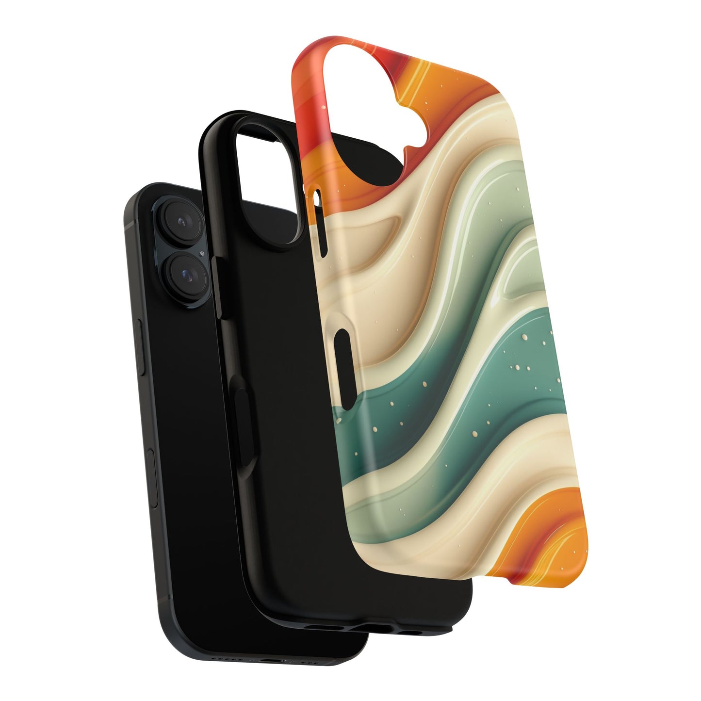 Retro Phone Case, Abstract Floral Design, Trendy Mobile Cover, Modern Tech Accessories, Gift for Her