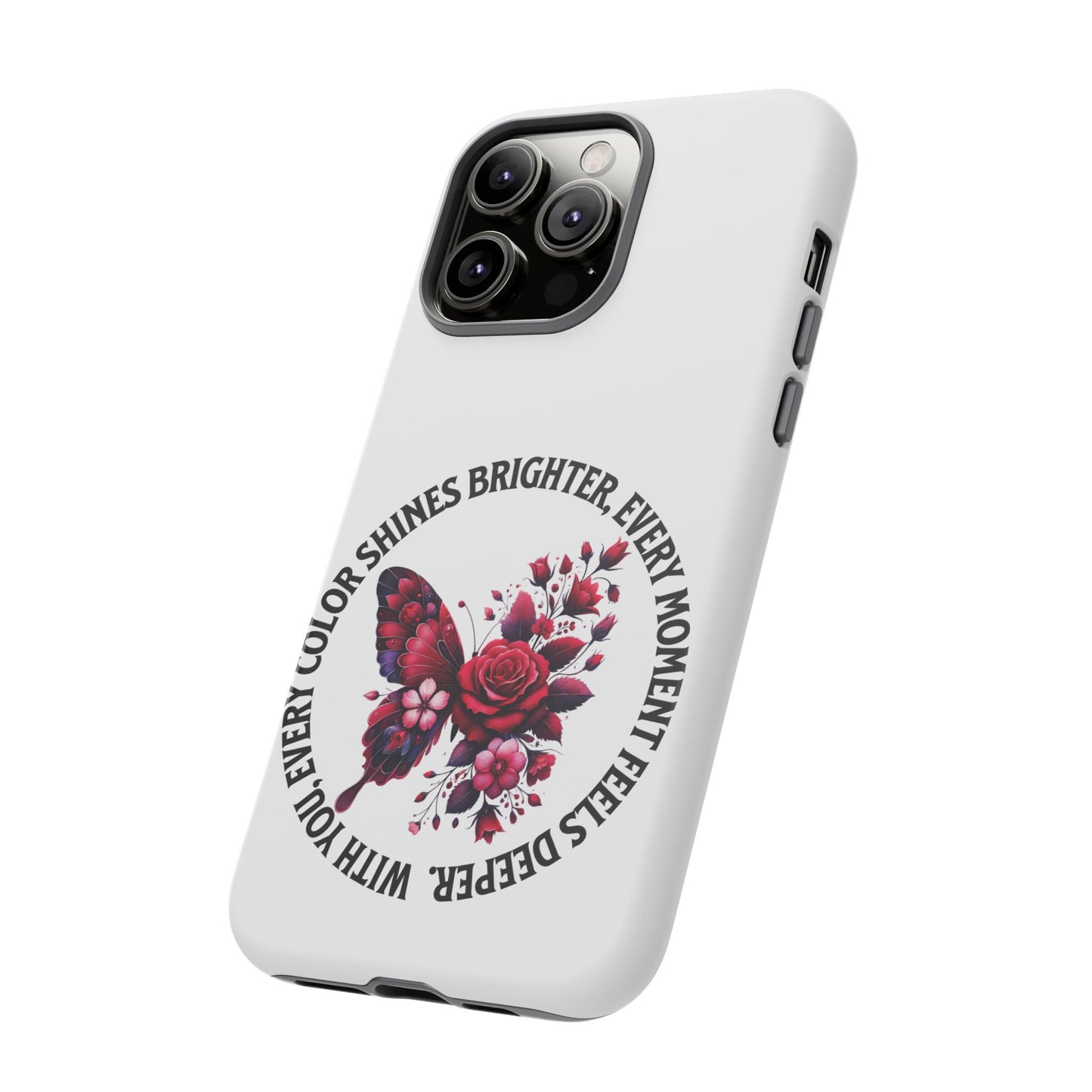 Artistic Phone Case with Butterfly and Quote, Gift for Nature Lovers, Stylish Accessory for All Occasions, Trendy Phone Cover, Floral [...]