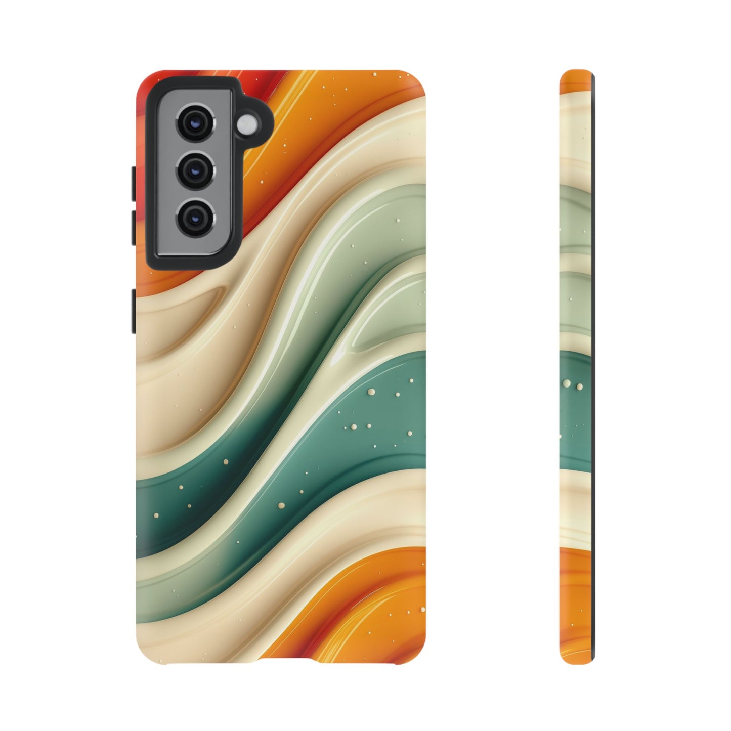 Retro Phone Case, Abstract Floral Design, Trendy Mobile Cover, Modern Tech Accessories, Gift for Her