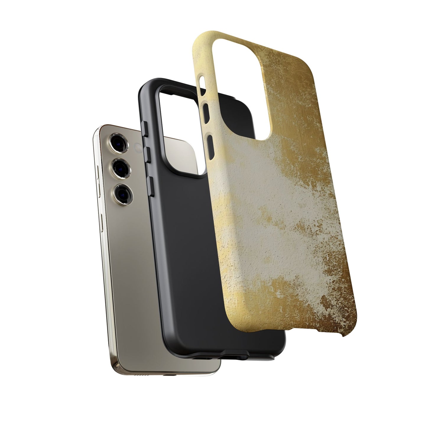 Stylish Phone Case - Gold Texture, Tough Cases, Protective Cover, Gift for Him, Glamorous Phone Accessory