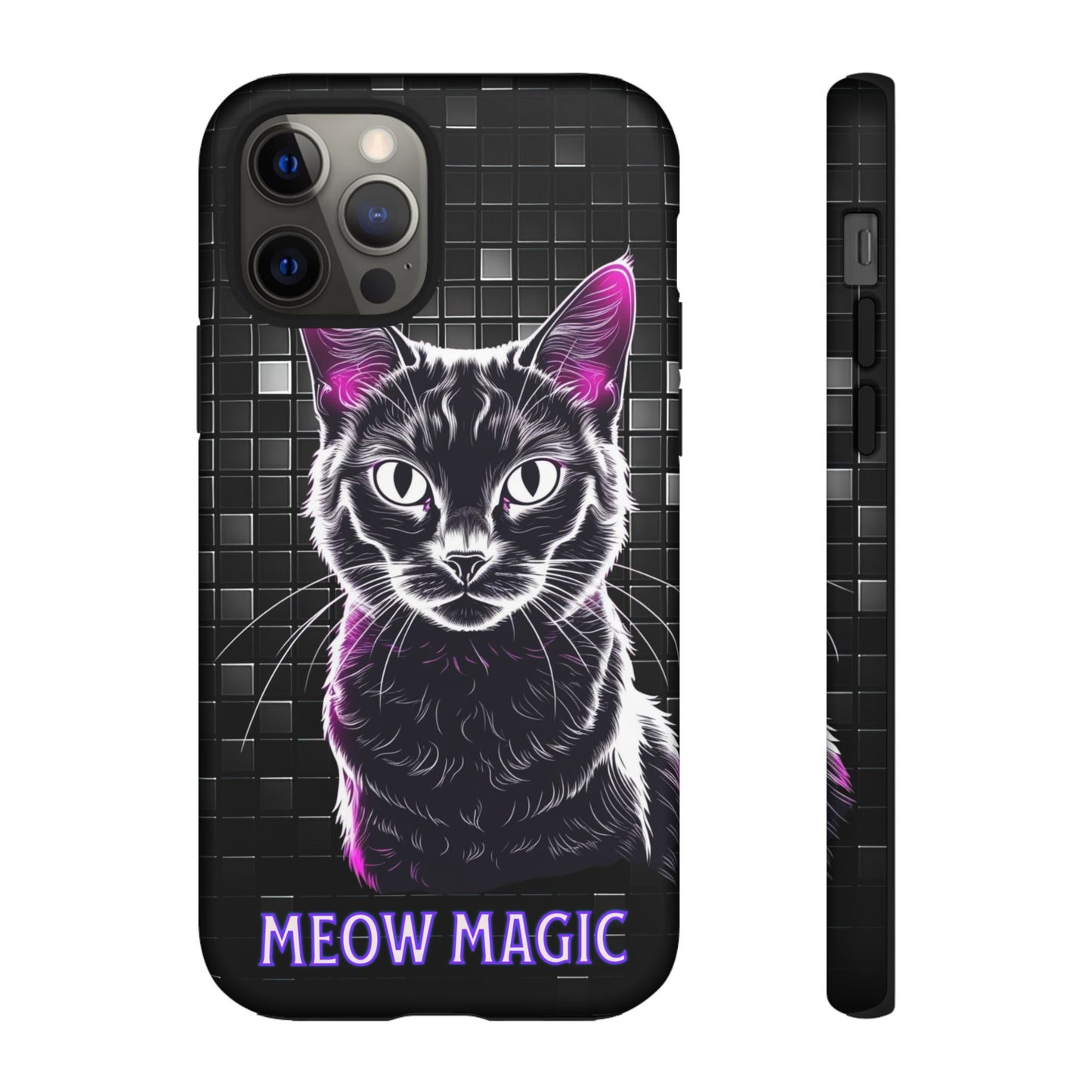 Cat Phone Case - Meow Magic, Cute Cat Lover Gift, Cat Mom Accessory, Pet-Themed Phone Cover, Stylish Cat Art Case