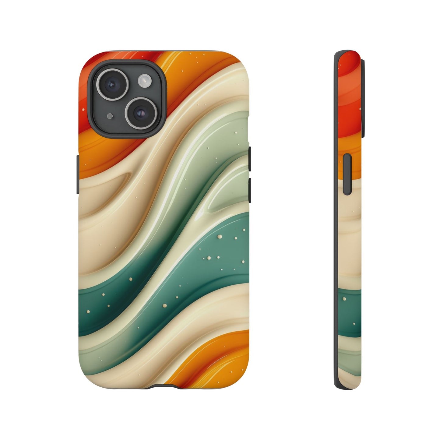 Retro Phone Case, Abstract Floral Design, Trendy Mobile Cover, Modern Tech Accessories, Gift for Her