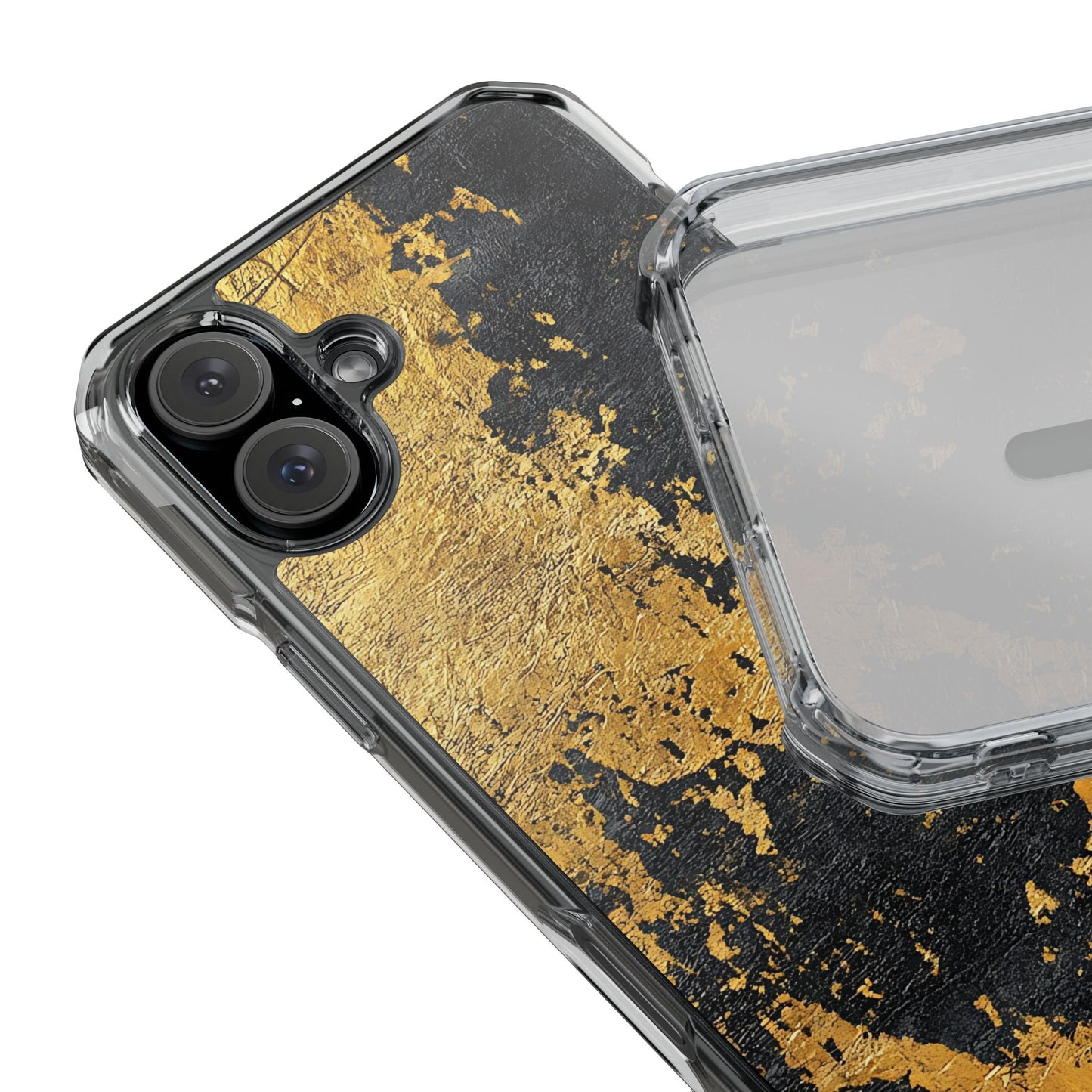 Stylish Magnetic Phone Case | Gold and Black Marble Design, Durable Slim Shell, Gift for Her, Trendy Tech Accessory, Customizable Cases