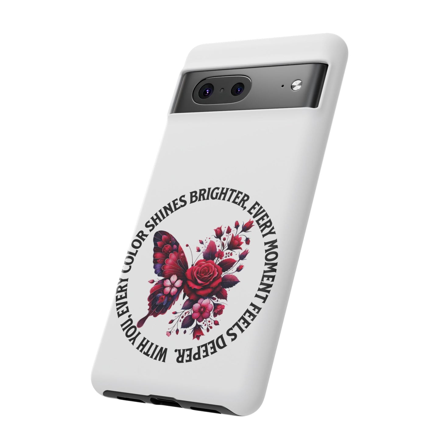 Artistic Phone Case with Butterfly and Quote, Gift for Nature Lovers, Stylish Accessory for All Occasions, Trendy Phone Cover, Floral [...]