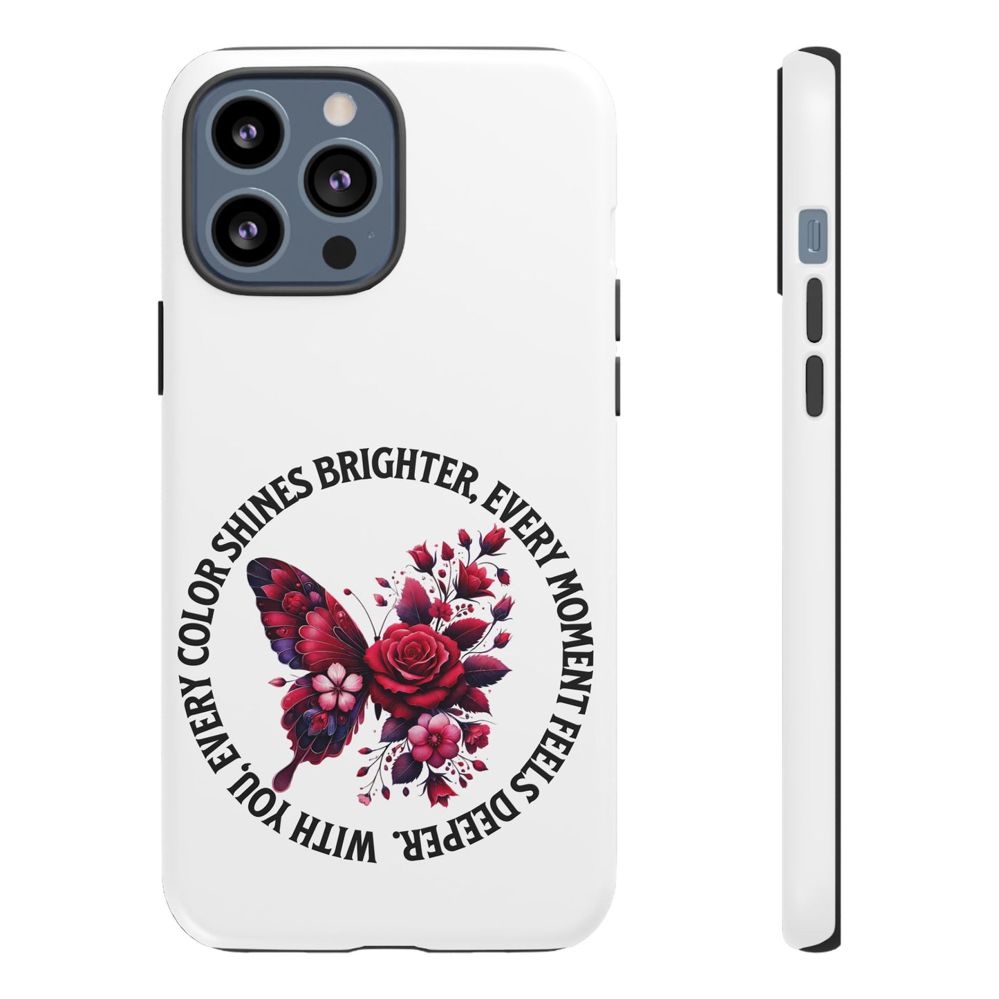 Artistic Phone Case with Butterfly and Quote, Gift for Nature Lovers, Stylish Accessory for All Occasions, Trendy Phone Cover, Floral [...]