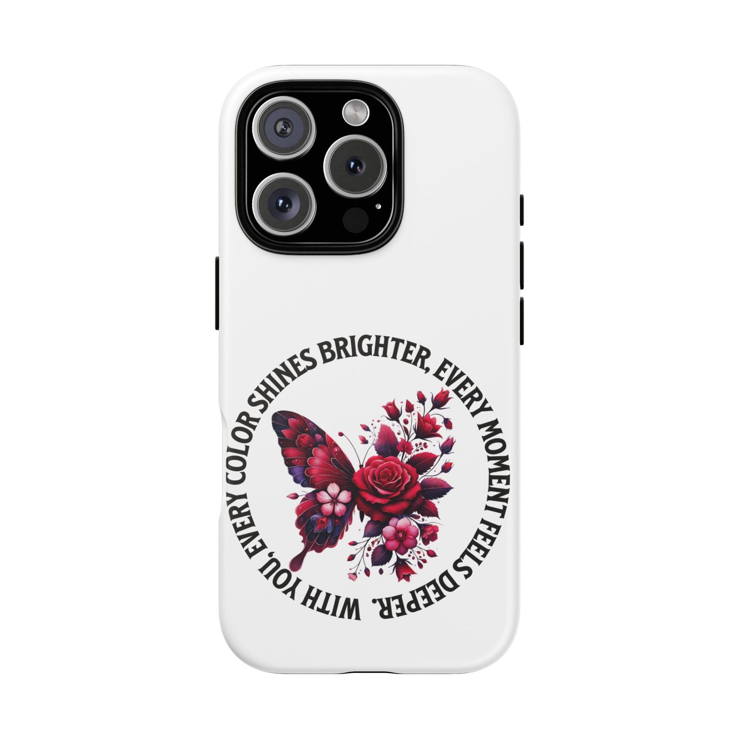Artistic Phone Case with Butterfly and Quote, Gift for Nature Lovers, Stylish Accessory for All Occasions, Trendy Phone Cover, Floral [...]