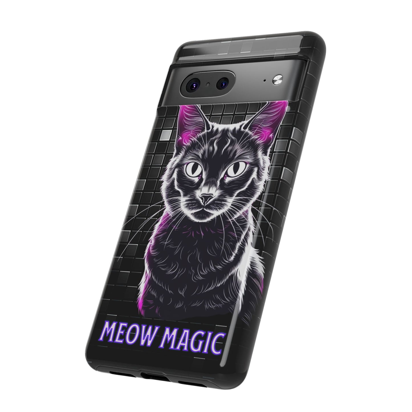 Cat Phone Case - Meow Magic, Cute Cat Lover Gift, Cat Mom Accessory, Pet-Themed Phone Cover, Stylish Cat Art Case