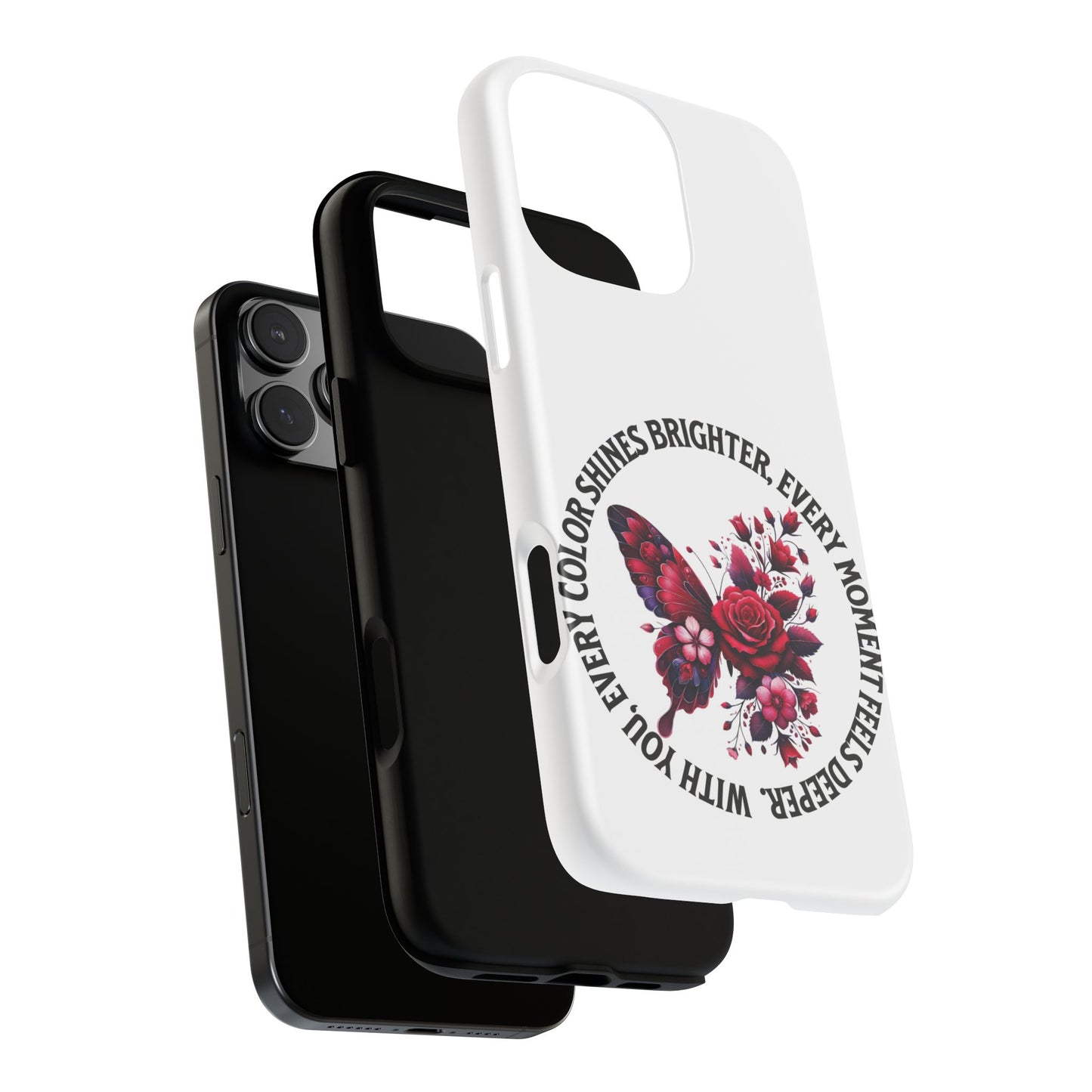 Artistic Phone Case with Butterfly and Quote, Gift for Nature Lovers, Stylish Accessory for All Occasions, Trendy Phone Cover, Floral [...]
