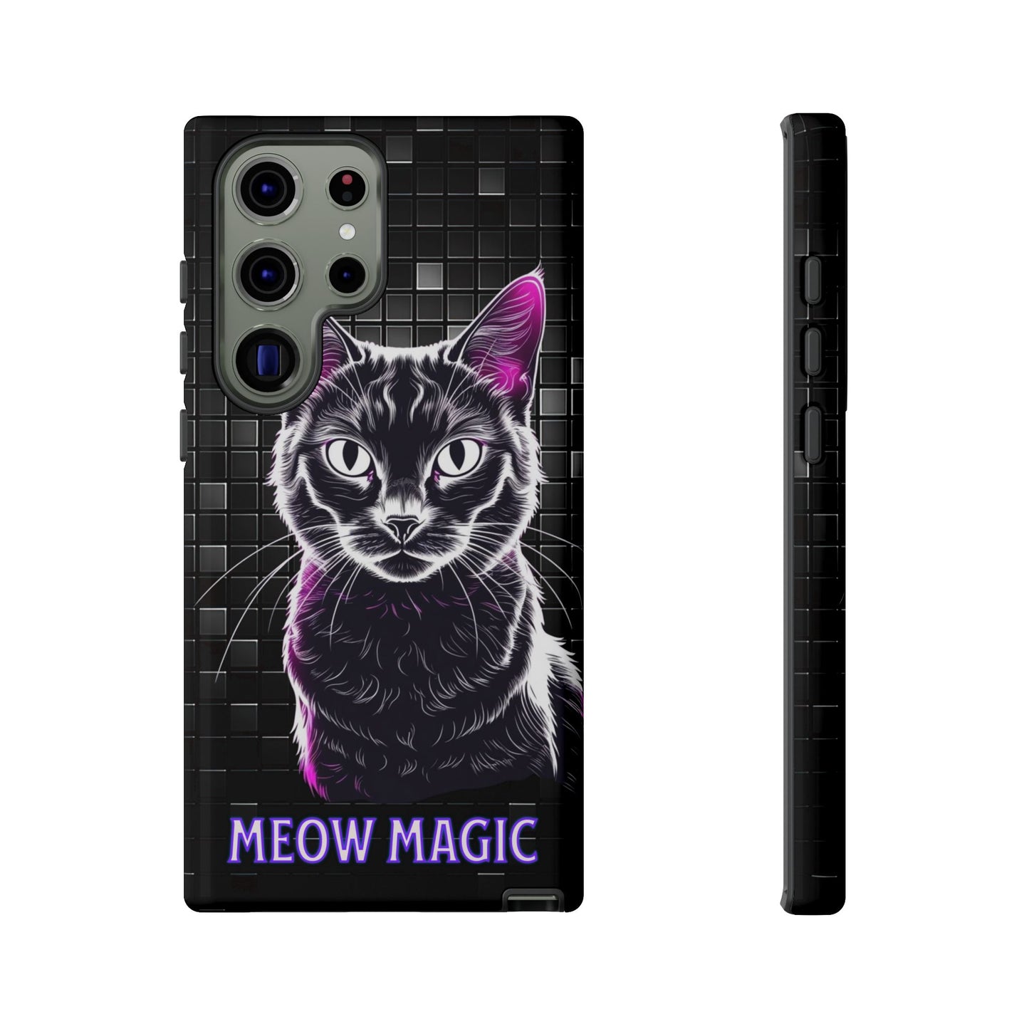 Cat Phone Case - Meow Magic, Cute Cat Lover Gift, Cat Mom Accessory, Pet-Themed Phone Cover, Stylish Cat Art Case
