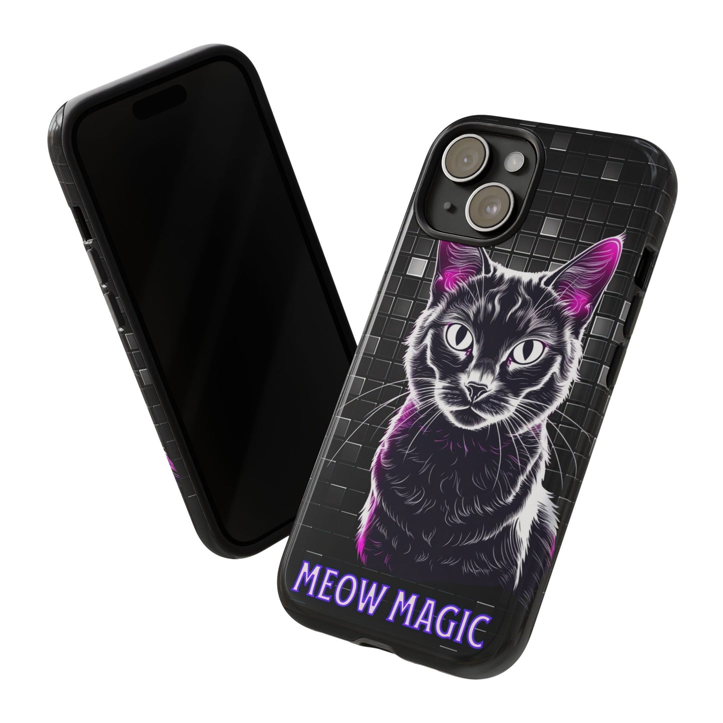 Cat Phone Case - Meow Magic, Cute Cat Lover Gift, Cat Mom Accessory, Pet-Themed Phone Cover, Stylish Cat Art Case