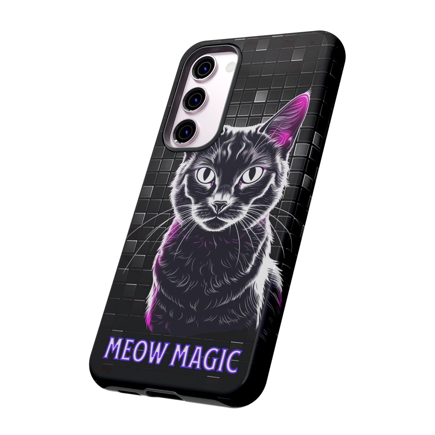 Cat Phone Case - Meow Magic, Cute Cat Lover Gift, Cat Mom Accessory, Pet-Themed Phone Cover, Stylish Cat Art Case