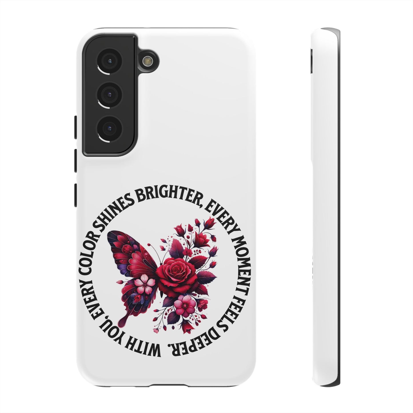 Artistic Phone Case with Butterfly and Quote, Gift for Nature Lovers, Stylish Accessory for All Occasions, Trendy Phone Cover, Floral [...]