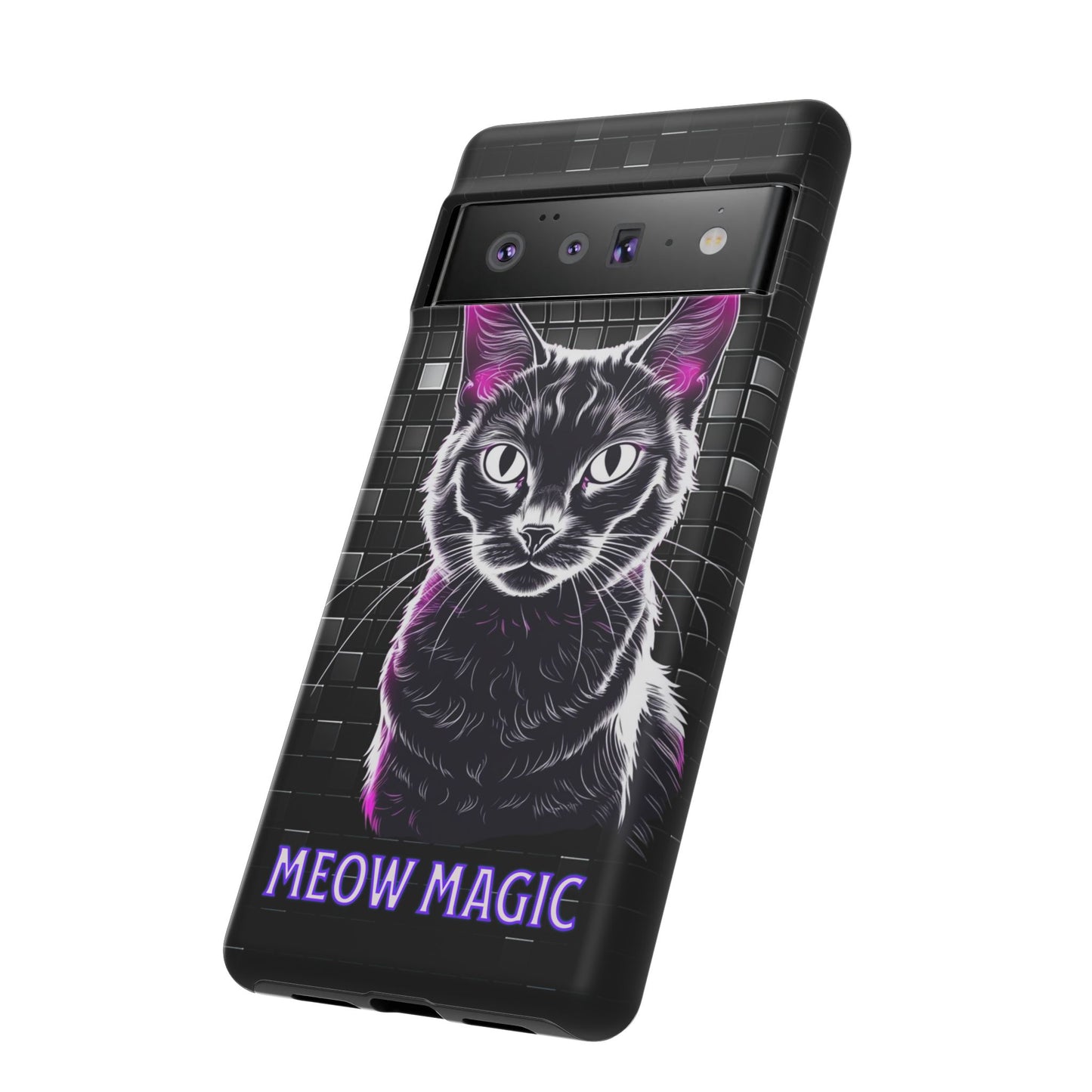 Cat Phone Case - Meow Magic, Cute Cat Lover Gift, Cat Mom Accessory, Pet-Themed Phone Cover, Stylish Cat Art Case