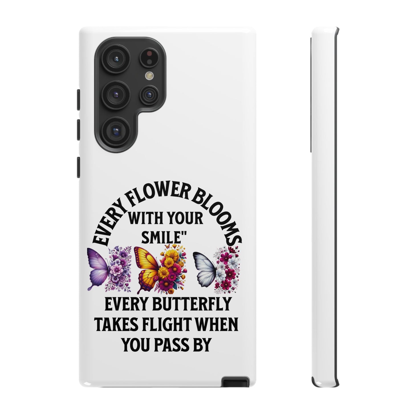Butterfly Phone Case - Inspirational Floral Design, Perfect Gift for Nature Lovers, Birthdays, and Encouragement