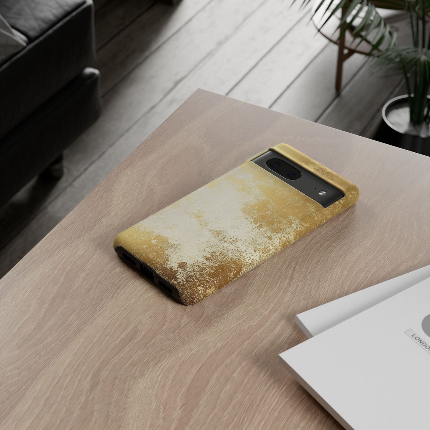 Stylish Phone Case - Gold Texture, Tough Cases, Protective Cover, Gift for Him, Glamorous Phone Accessory