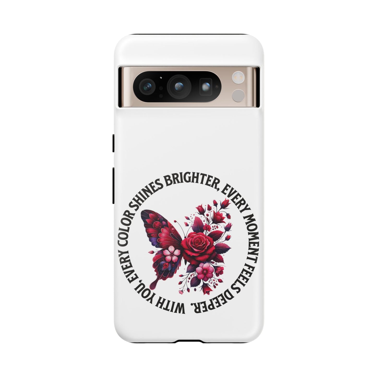 Artistic Phone Case with Butterfly and Quote, Gift for Nature Lovers, Stylish Accessory for All Occasions, Trendy Phone Cover, Floral [...]