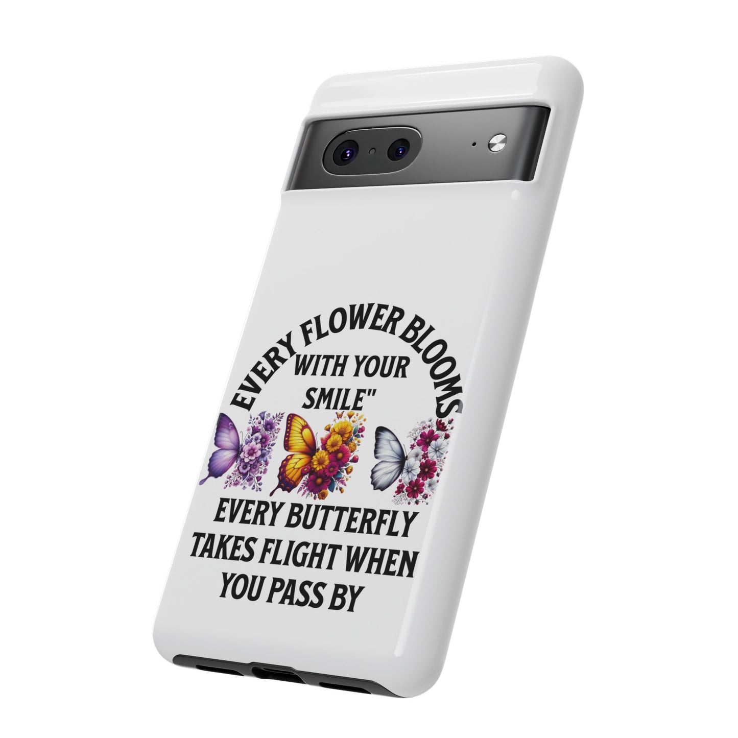 Butterfly Phone Case - Inspirational Floral Design, Perfect Gift for Nature Lovers, Birthdays, and Encouragement