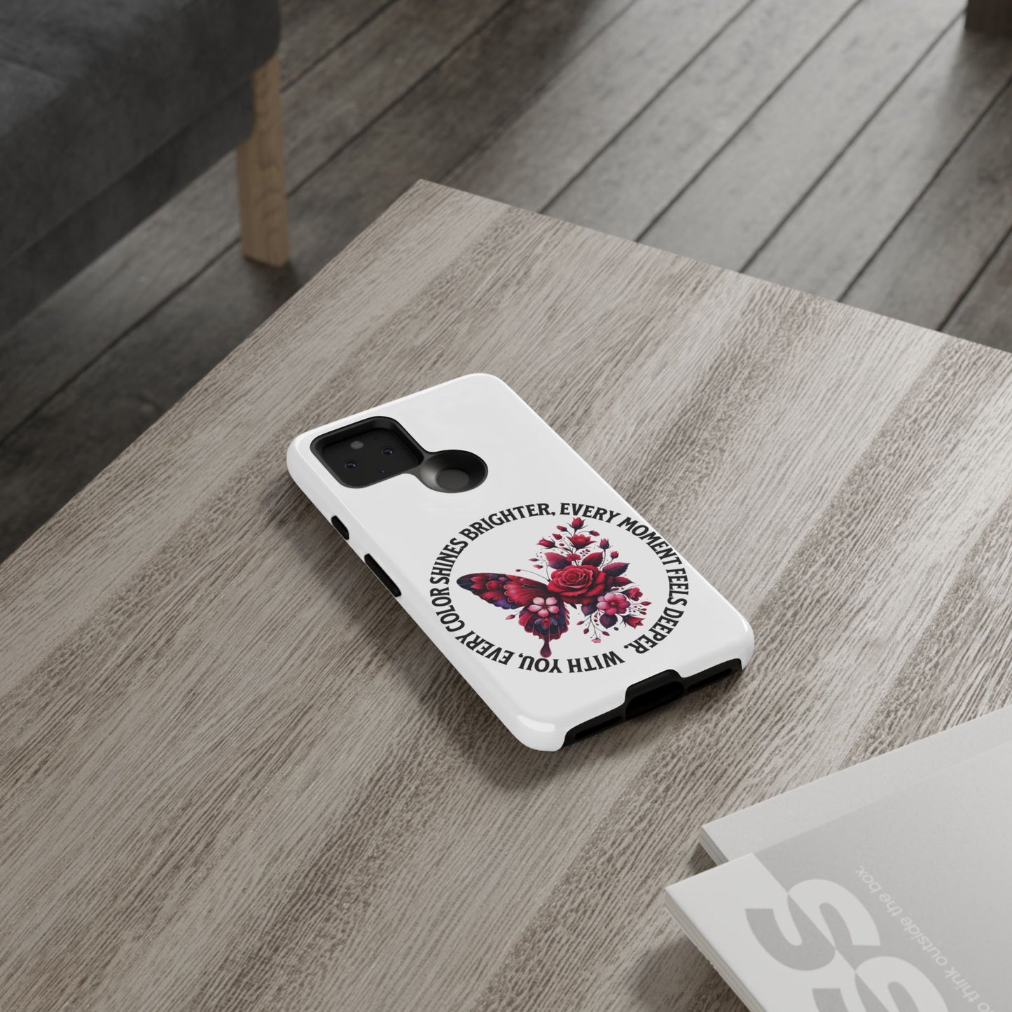 Artistic Phone Case with Butterfly and Quote, Gift for Nature Lovers, Stylish Accessory for All Occasions, Trendy Phone Cover, Floral [...]