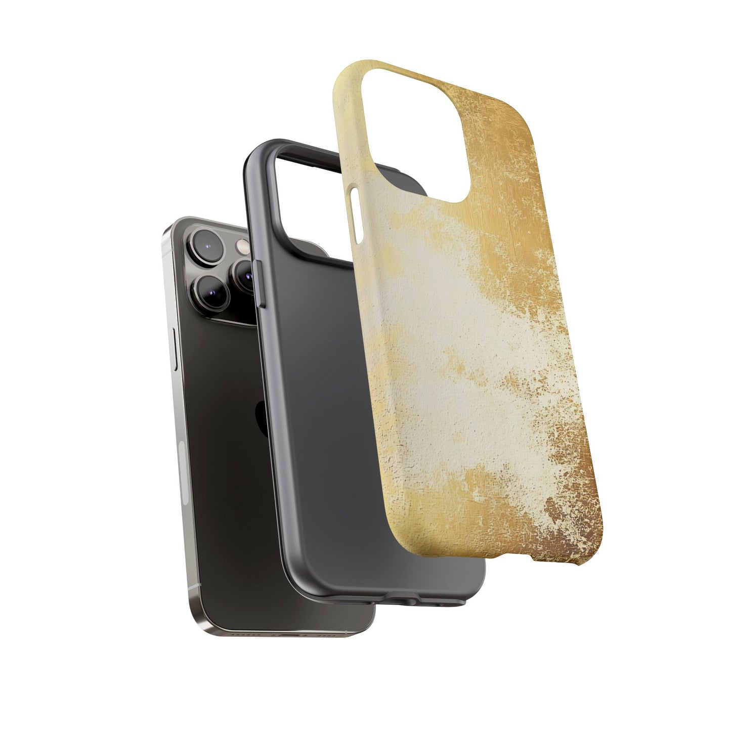 Stylish Phone Case - Gold Texture, Tough Cases, Protective Cover, Gift for Him, Glamorous Phone Accessory