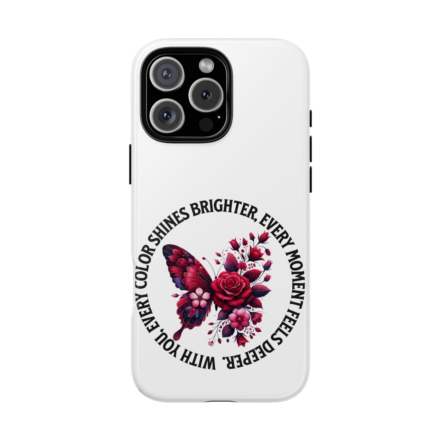 Artistic Phone Case with Butterfly and Quote, Gift for Nature Lovers, Stylish Accessory for All Occasions, Trendy Phone Cover, Floral [...]