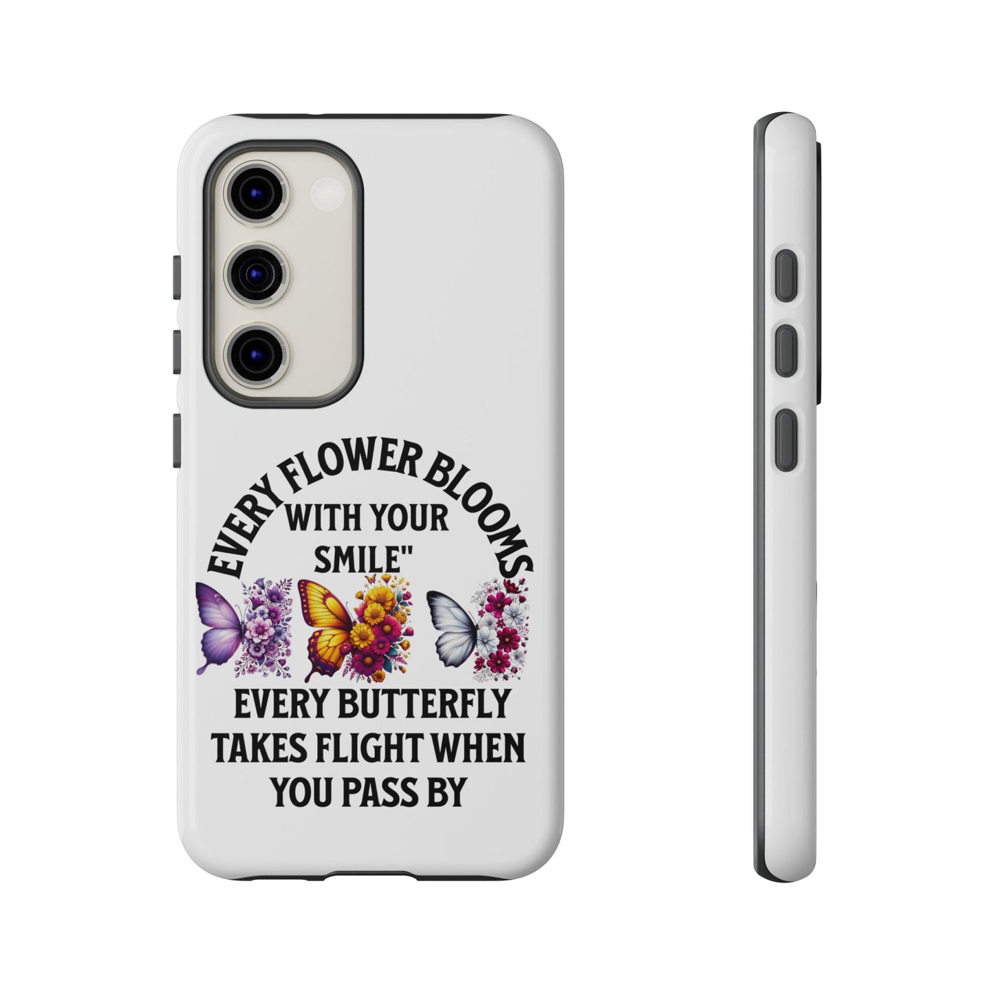 Butterfly Phone Case - Inspirational Floral Design, Perfect Gift for Nature Lovers, Birthdays, and Encouragement