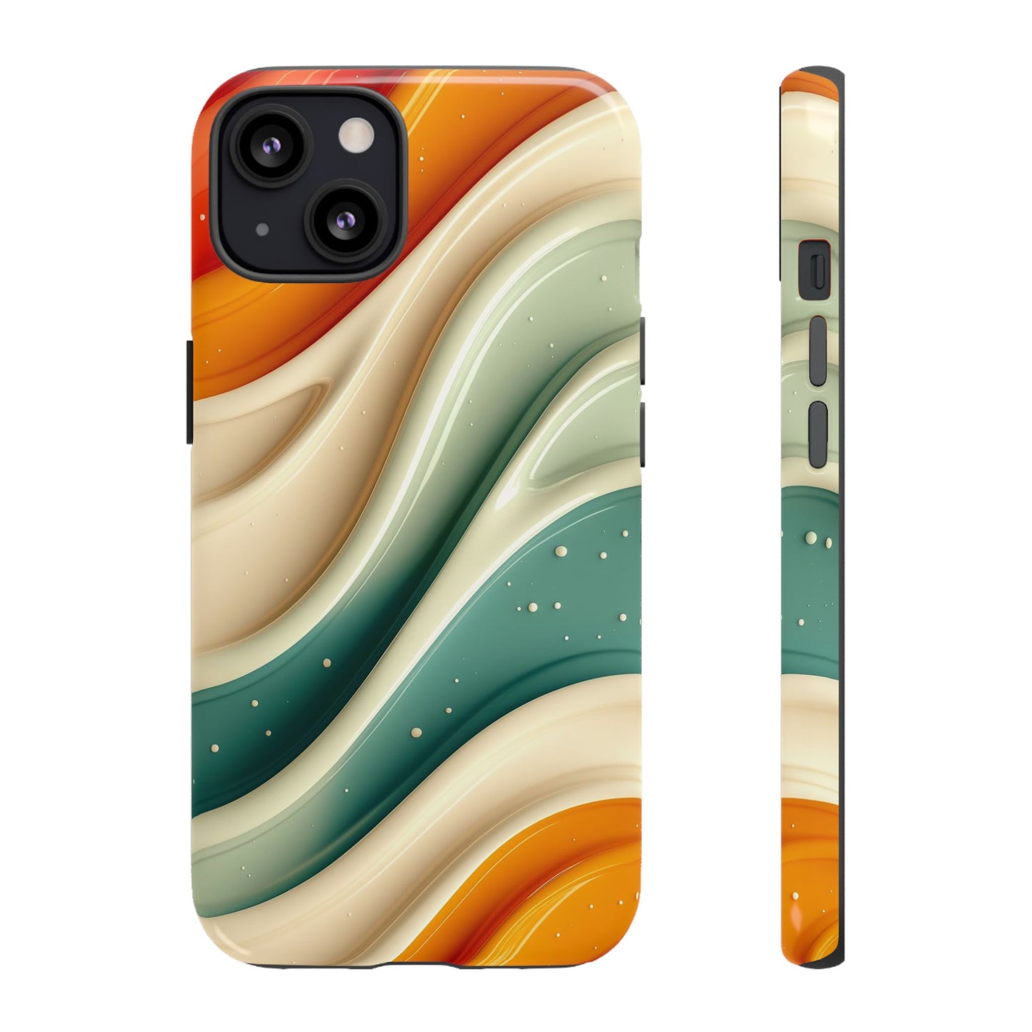 Retro Phone Case, Abstract Floral Design, Trendy Mobile Cover, Modern Tech Accessories, Gift for Her