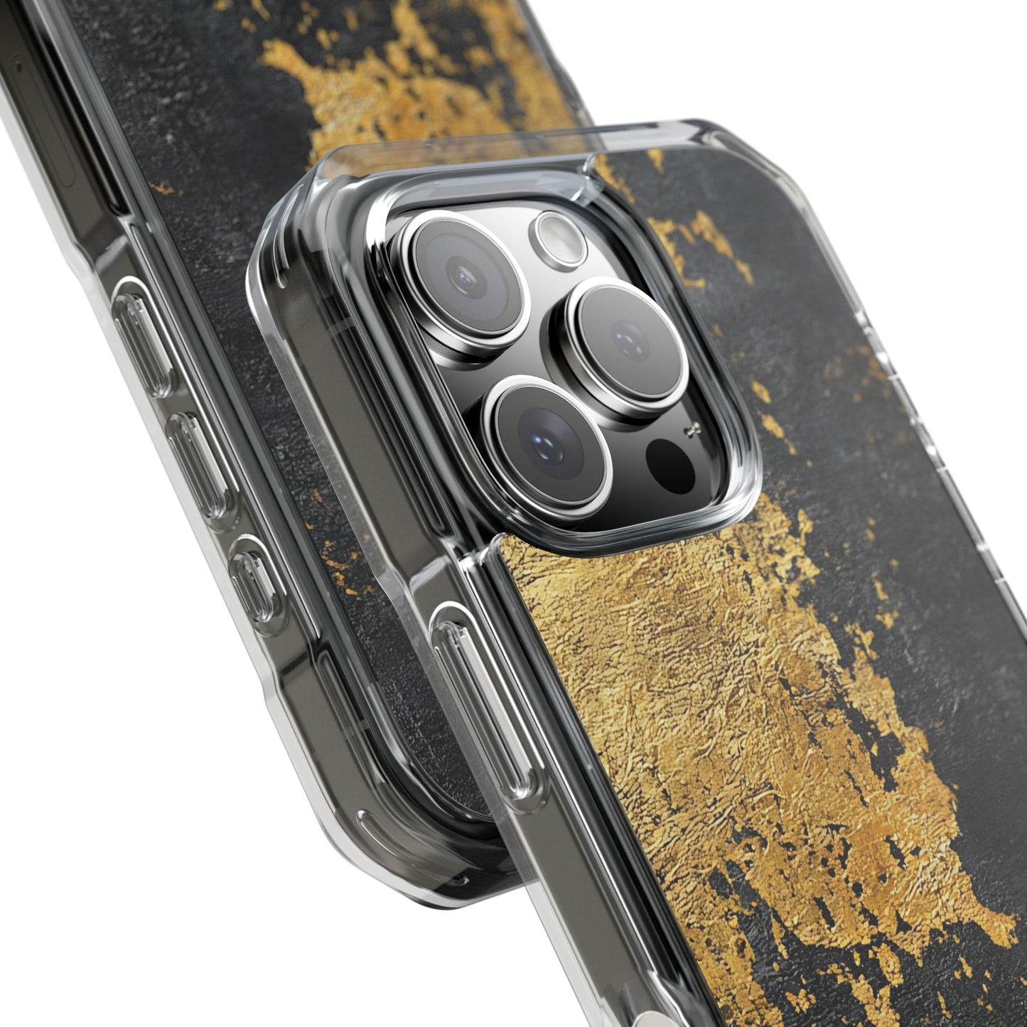 Stylish Magnetic Phone Case | Gold and Black Marble Design, Durable Slim Shell, Gift for Her, Trendy Tech Accessory, Customizable Cases