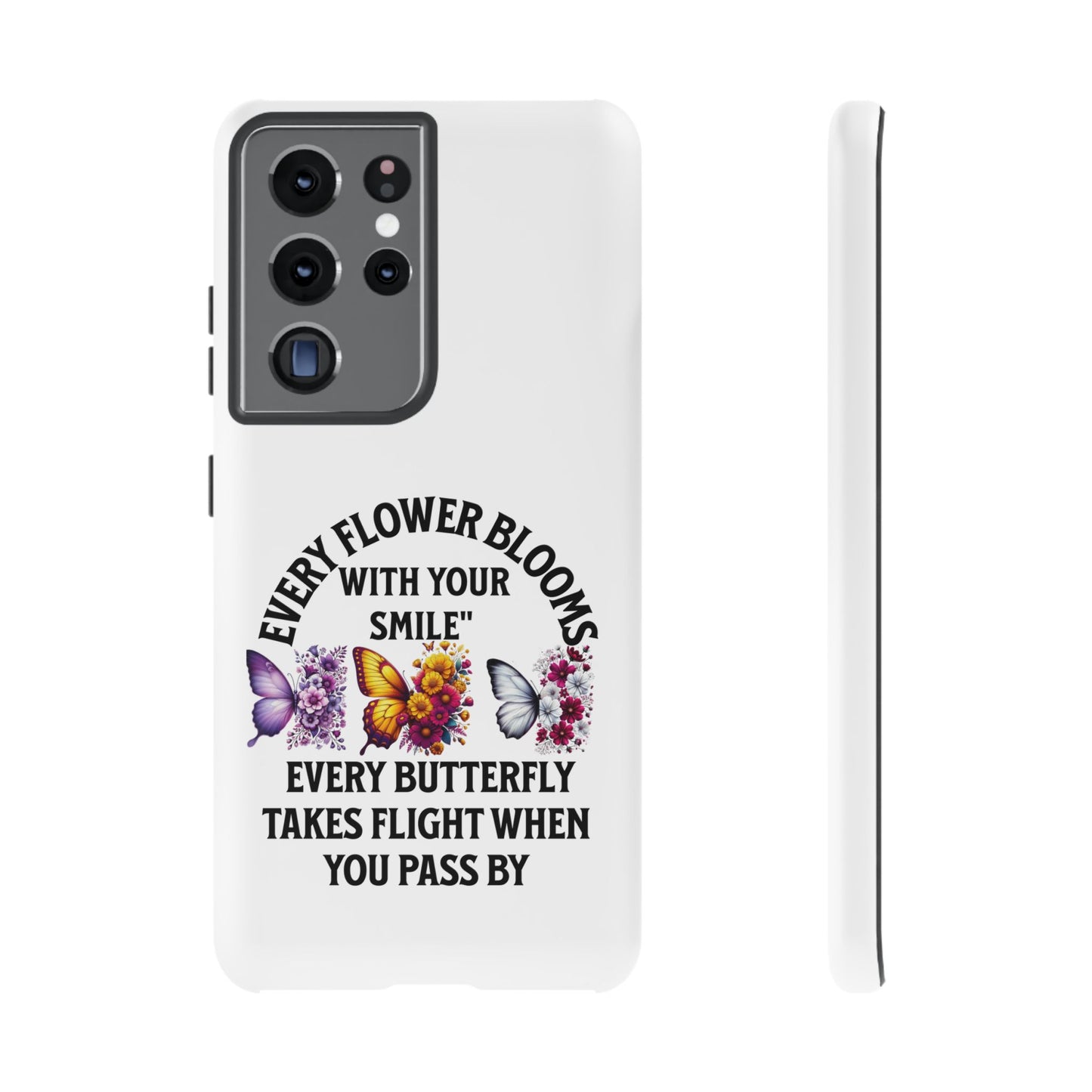 Butterfly Phone Case - Inspirational Floral Design, Perfect Gift for Nature Lovers, Birthdays, and Encouragement