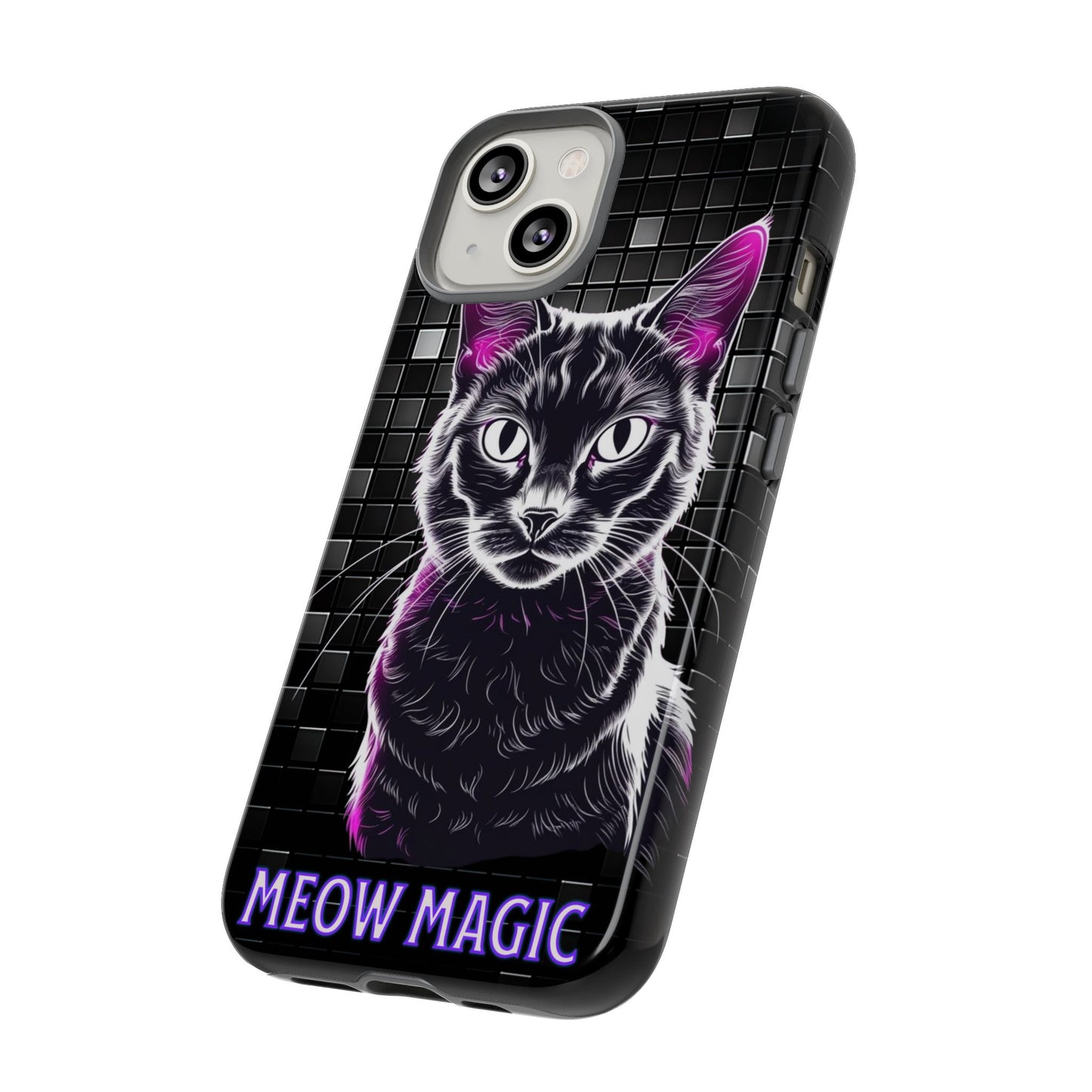 Cat Phone Case - Meow Magic, Cute Cat Lover Gift, Cat Mom Accessory, Pet-Themed Phone Cover, Stylish Cat Art Case