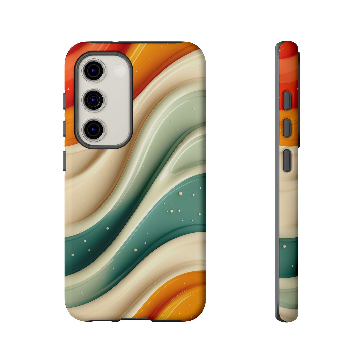 Retro Phone Case, Abstract Floral Design, Trendy Mobile Cover, Modern Tech Accessories, Gift for Her