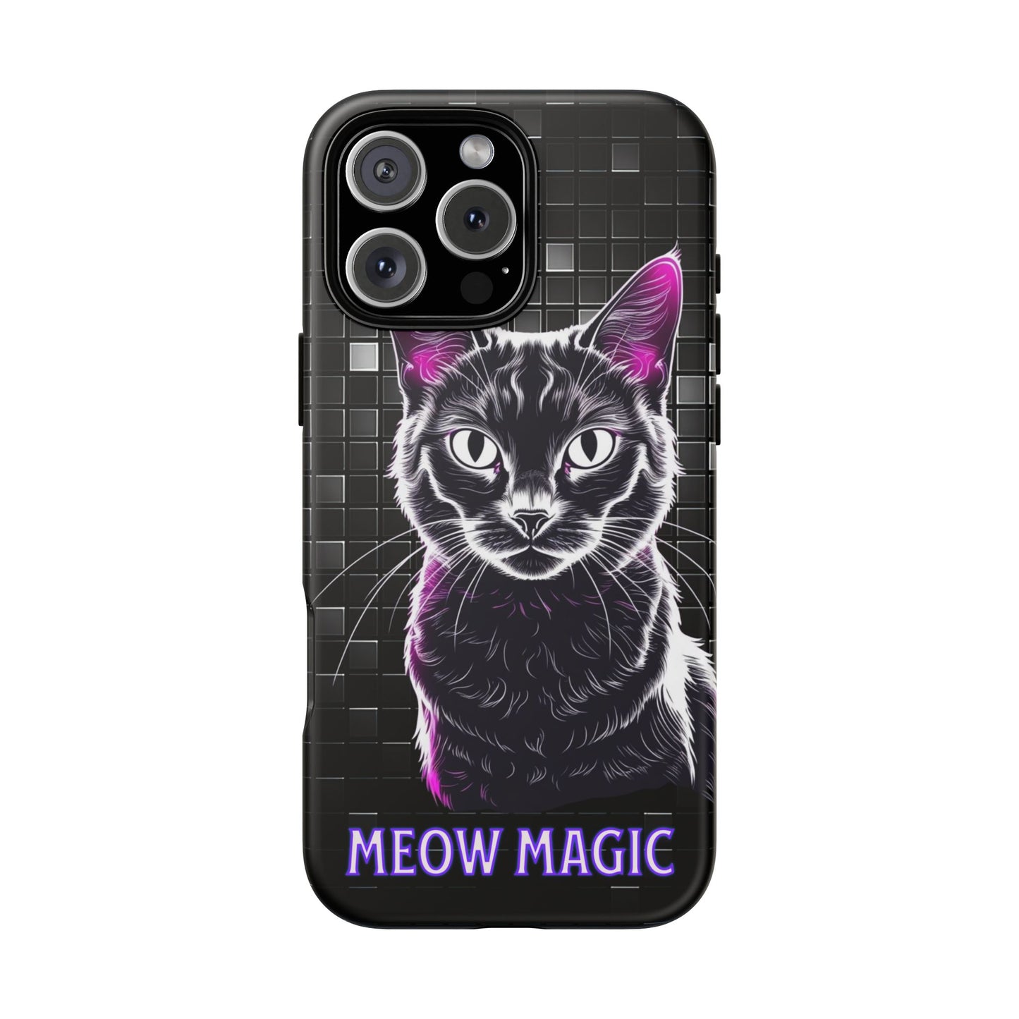 Cat Phone Case - Meow Magic, Cute Cat Lover Gift, Cat Mom Accessory, Pet-Themed Phone Cover, Stylish Cat Art Case