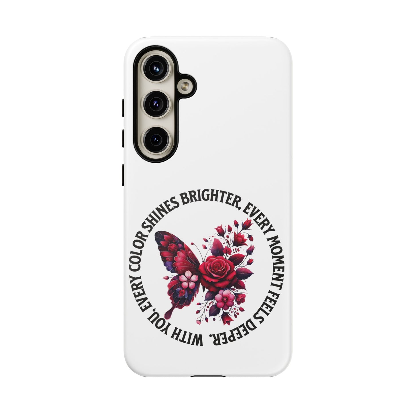 Artistic Phone Case with Butterfly and Quote, Gift for Nature Lovers, Stylish Accessory for All Occasions, Trendy Phone Cover, Floral [...]