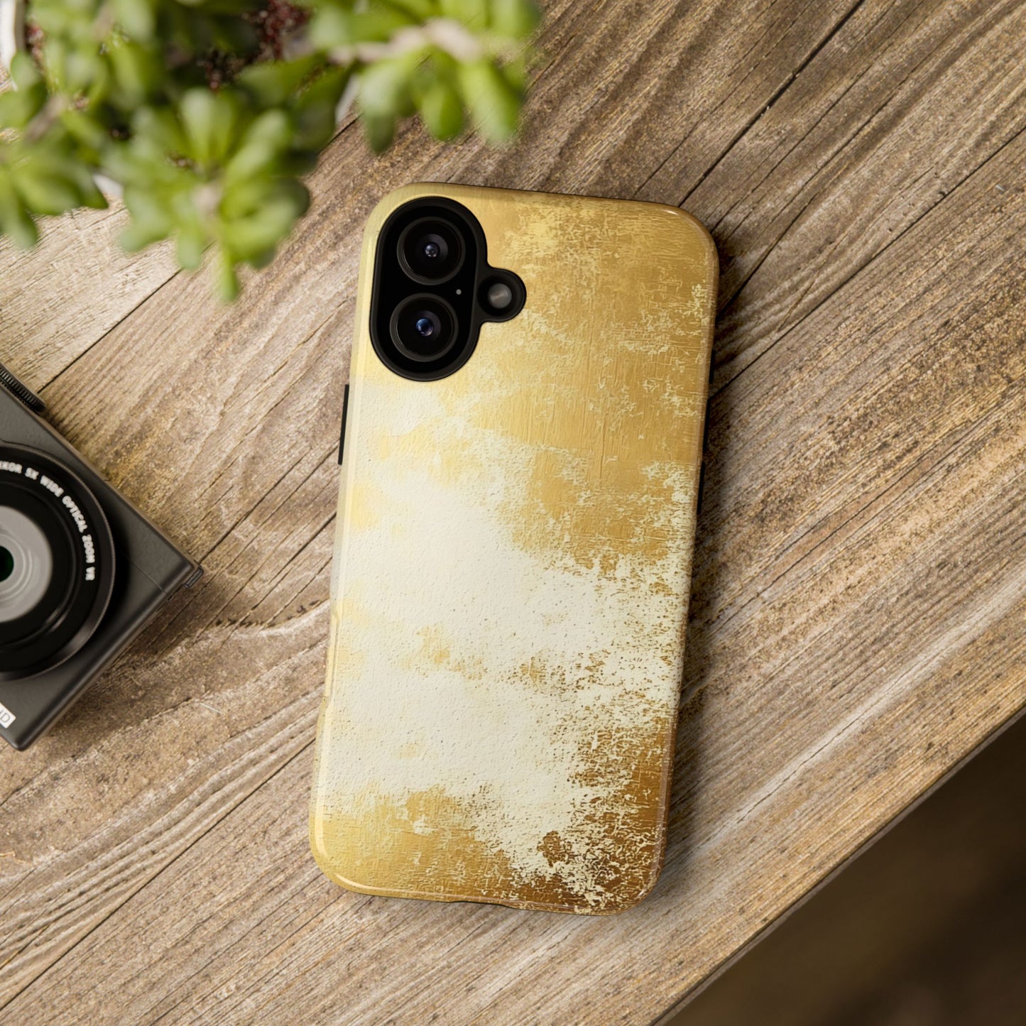 Stylish Phone Case - Gold Texture, Tough Cases, Protective Cover, Gift for Him, Glamorous Phone Accessory
