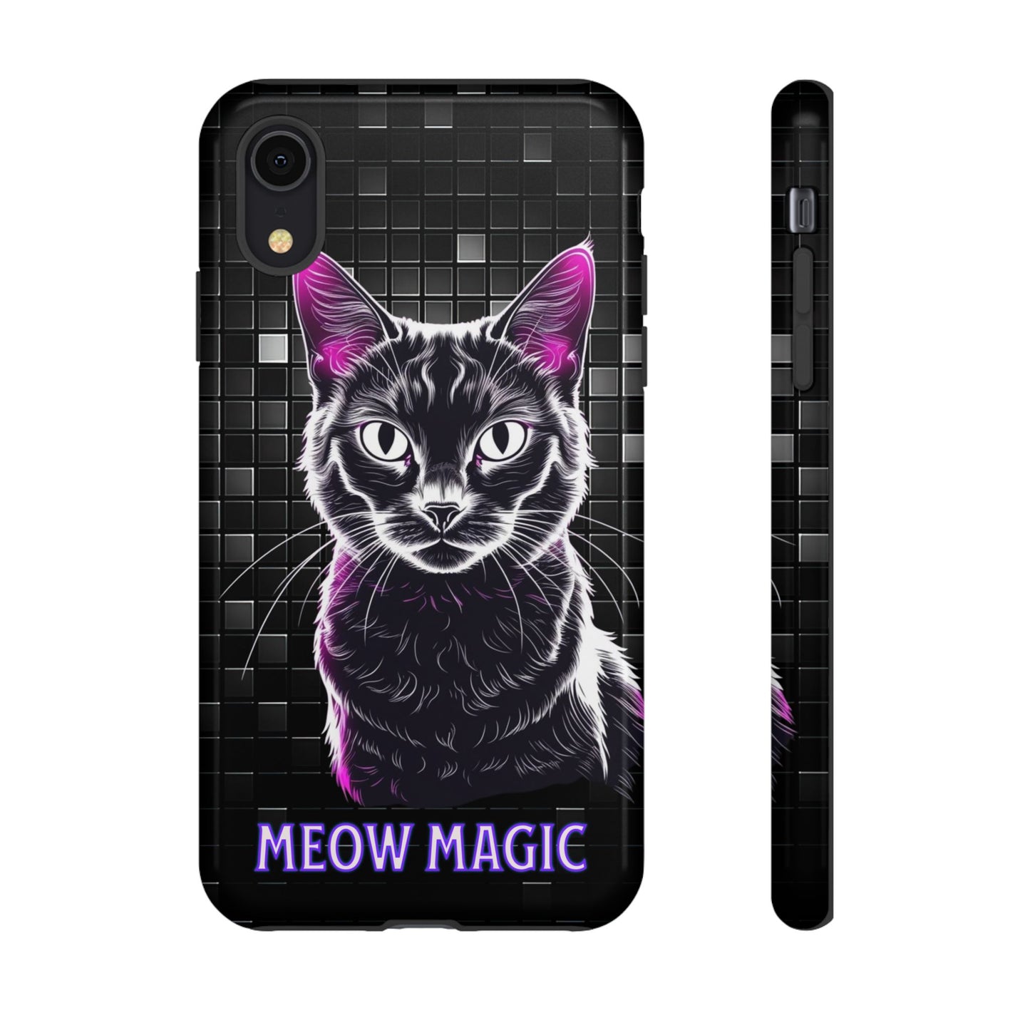Cat Phone Case - Meow Magic, Cute Cat Lover Gift, Cat Mom Accessory, Pet-Themed Phone Cover, Stylish Cat Art Case