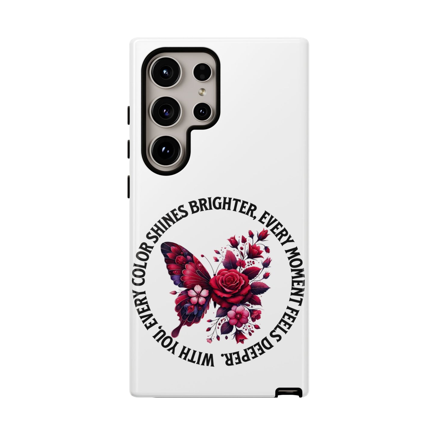 Artistic Phone Case with Butterfly and Quote, Gift for Nature Lovers, Stylish Accessory for All Occasions, Trendy Phone Cover, Floral [...]
