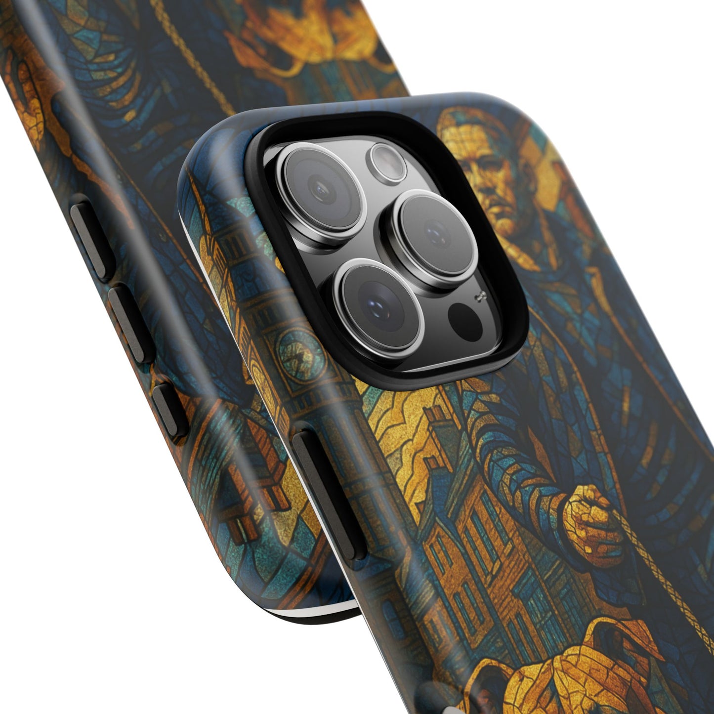 Bold Art Phone Case - Tough Cases for Dog Lovers, Unique Gift for Pet Owners, Phone Accessories for Him, Vibrant Dog Design, Stylish [...]Urban Mosaic Pitbull iPhone Case