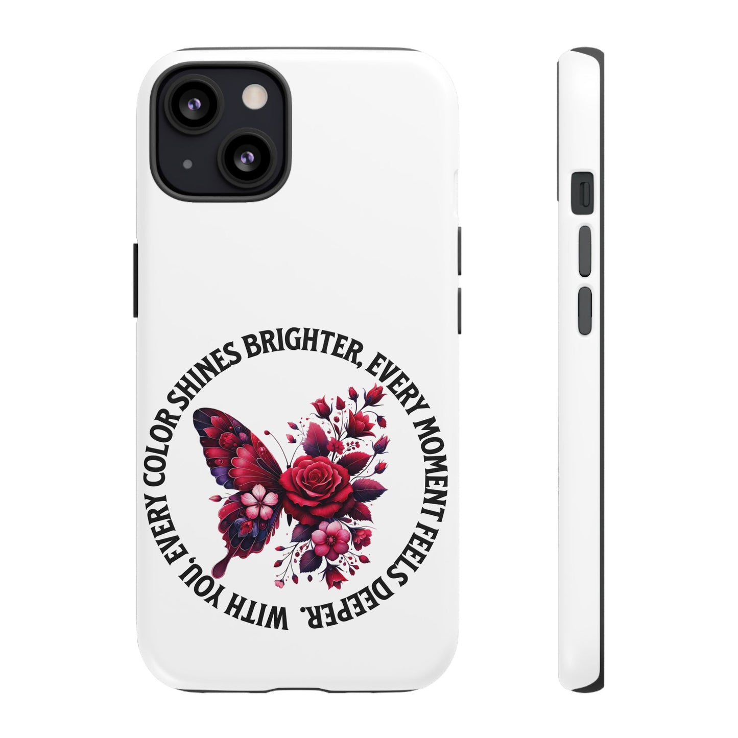 Artistic Phone Case with Butterfly and Quote, Gift for Nature Lovers, Stylish Accessory for All Occasions, Trendy Phone Cover, Floral [...]