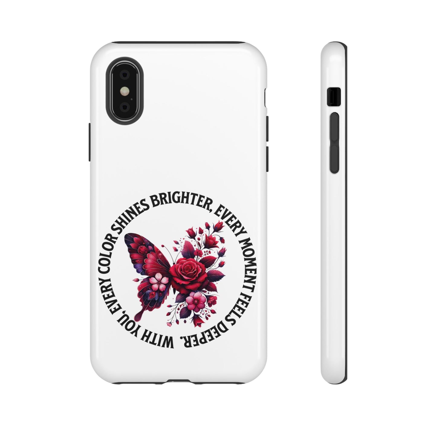 Artistic Phone Case with Butterfly and Quote, Gift for Nature Lovers, Stylish Accessory for All Occasions, Trendy Phone Cover, Floral [...]
