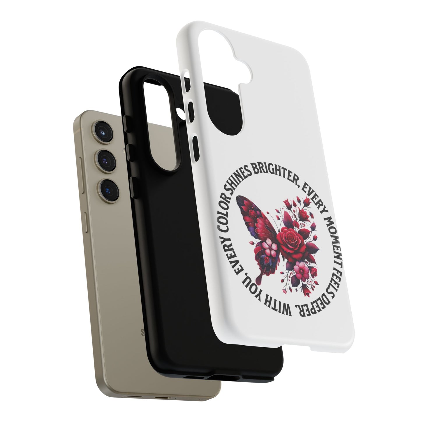 Artistic Phone Case with Butterfly and Quote, Gift for Nature Lovers, Stylish Accessory for All Occasions, Trendy Phone Cover, Floral [...]