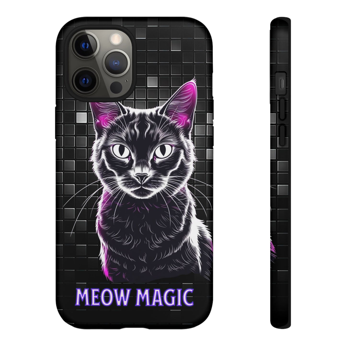 Cat Phone Case - Meow Magic, Cute Cat Lover Gift, Cat Mom Accessory, Pet-Themed Phone Cover, Stylish Cat Art Case