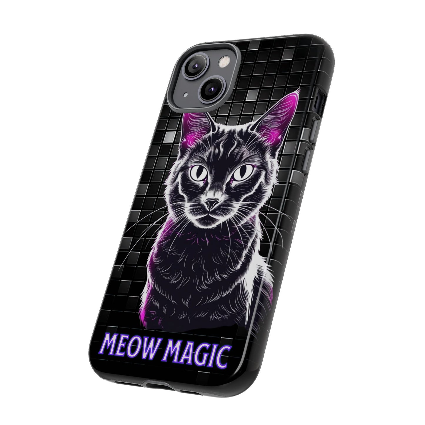 Cat Phone Case - Meow Magic, Cute Cat Lover Gift, Cat Mom Accessory, Pet-Themed Phone Cover, Stylish Cat Art Case