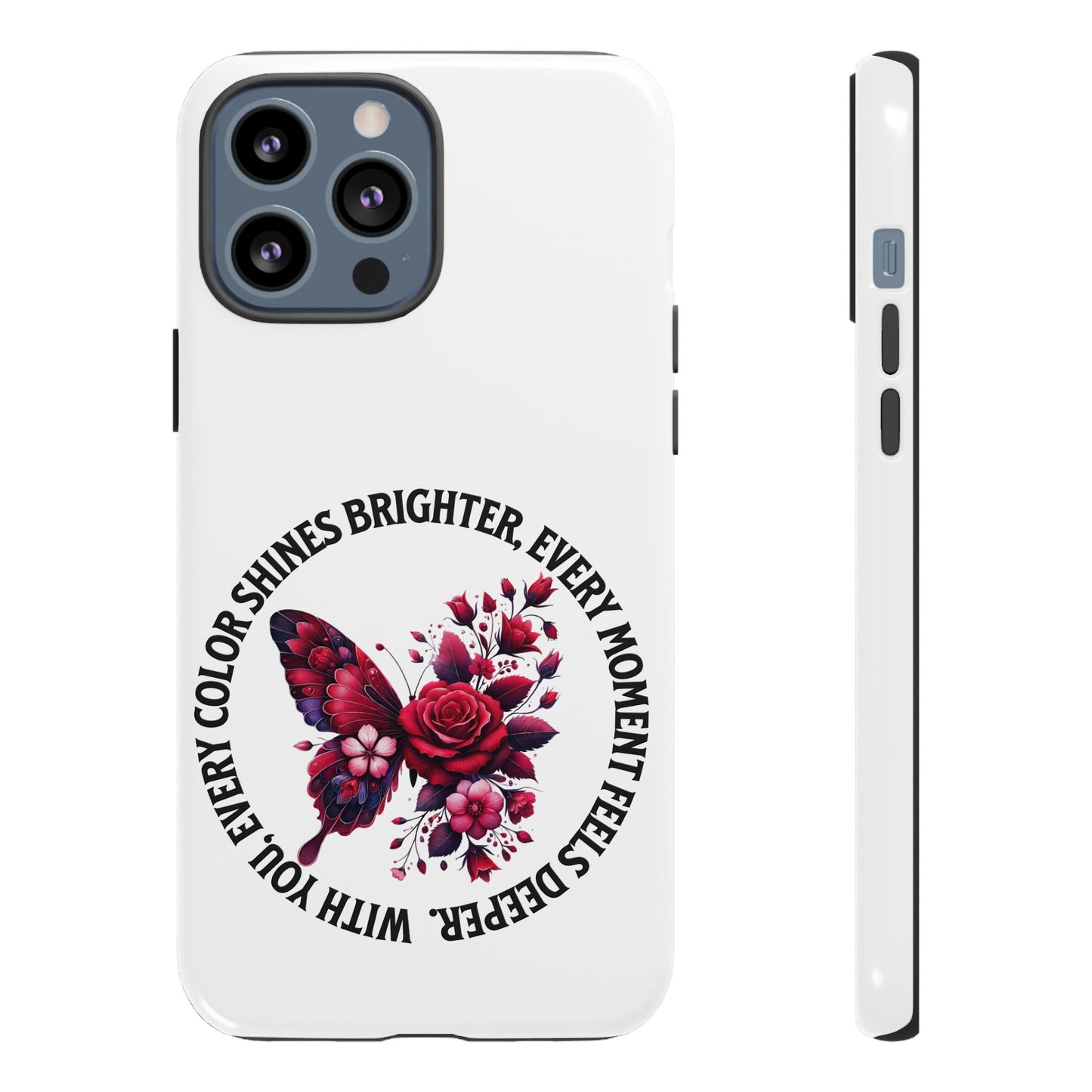 Artistic Phone Case with Butterfly and Quote, Gift for Nature Lovers, Stylish Accessory for All Occasions, Trendy Phone Cover, Floral [...]