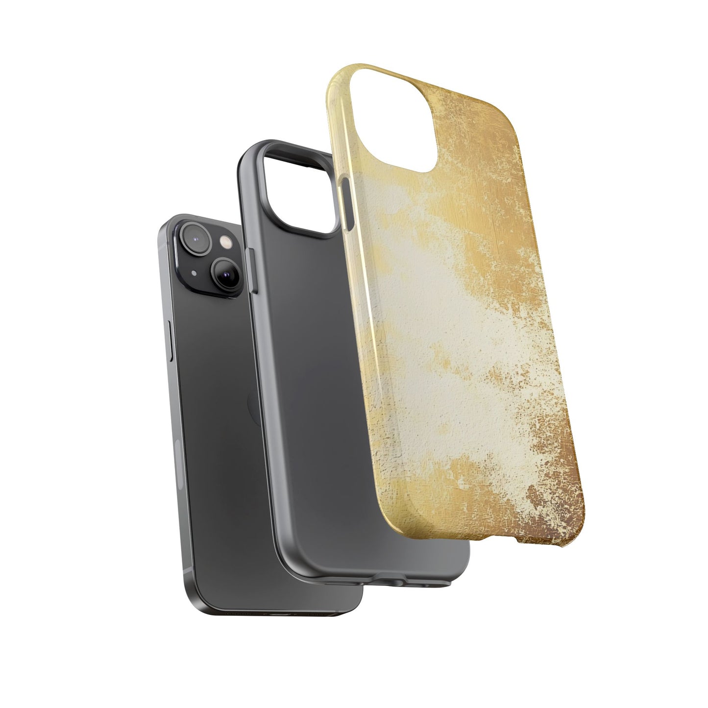 Stylish Phone Case - Gold Texture, Tough Cases, Protective Cover, Gift for Him, Glamorous Phone Accessory
