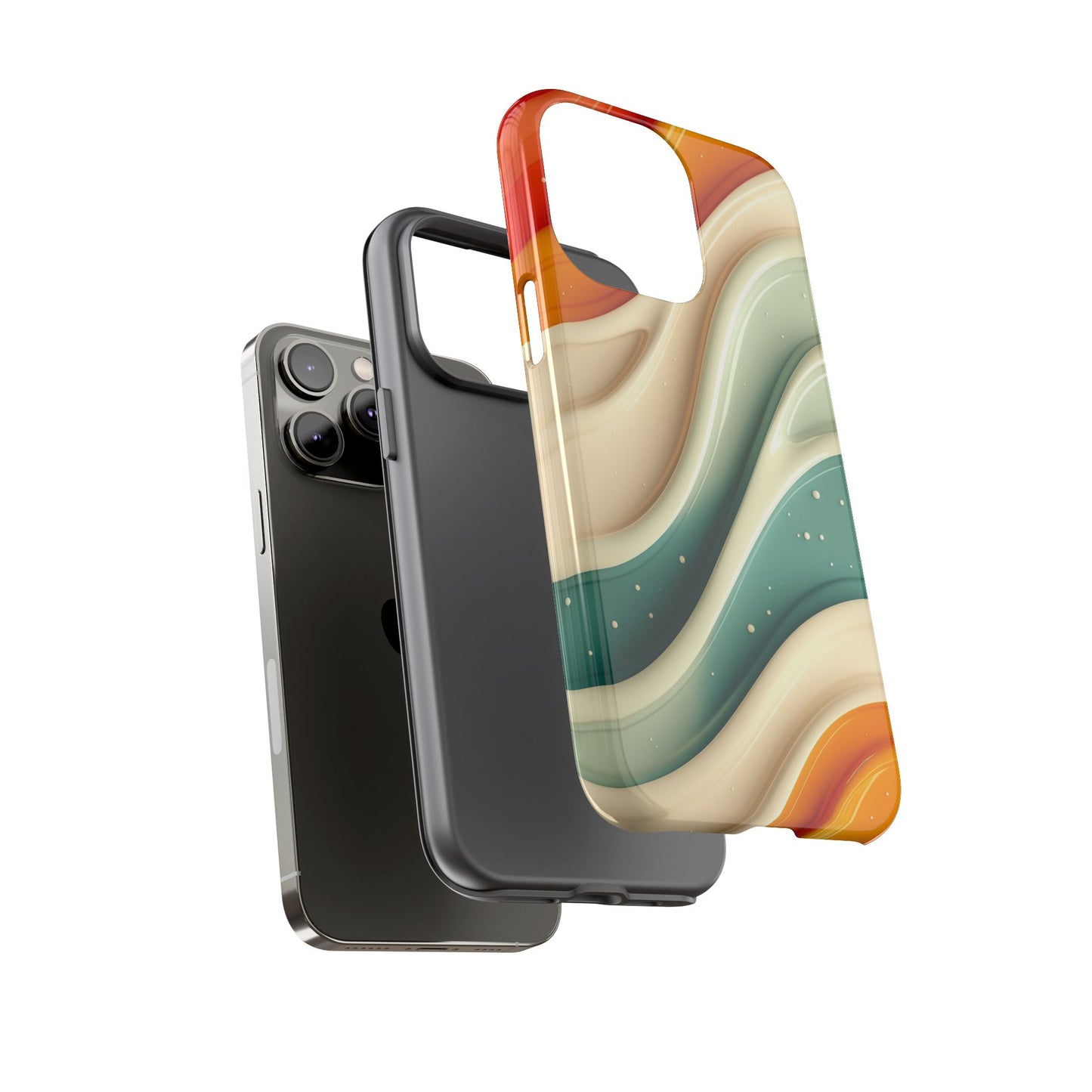 Retro Phone Case, Abstract Floral Design, Trendy Mobile Cover, Modern Tech Accessories, Gift for Her
