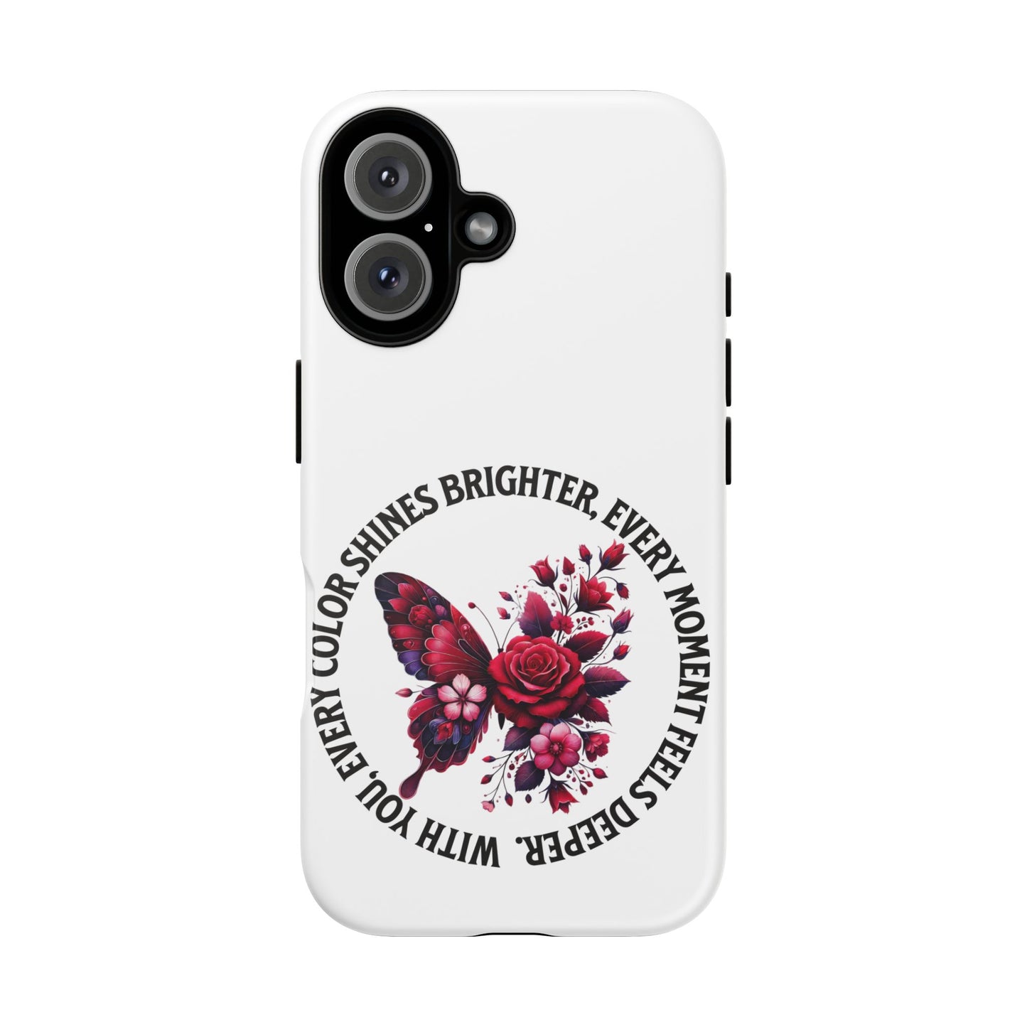 Artistic Phone Case with Butterfly and Quote, Gift for Nature Lovers, Stylish Accessory for All Occasions, Trendy Phone Cover, Floral [...]