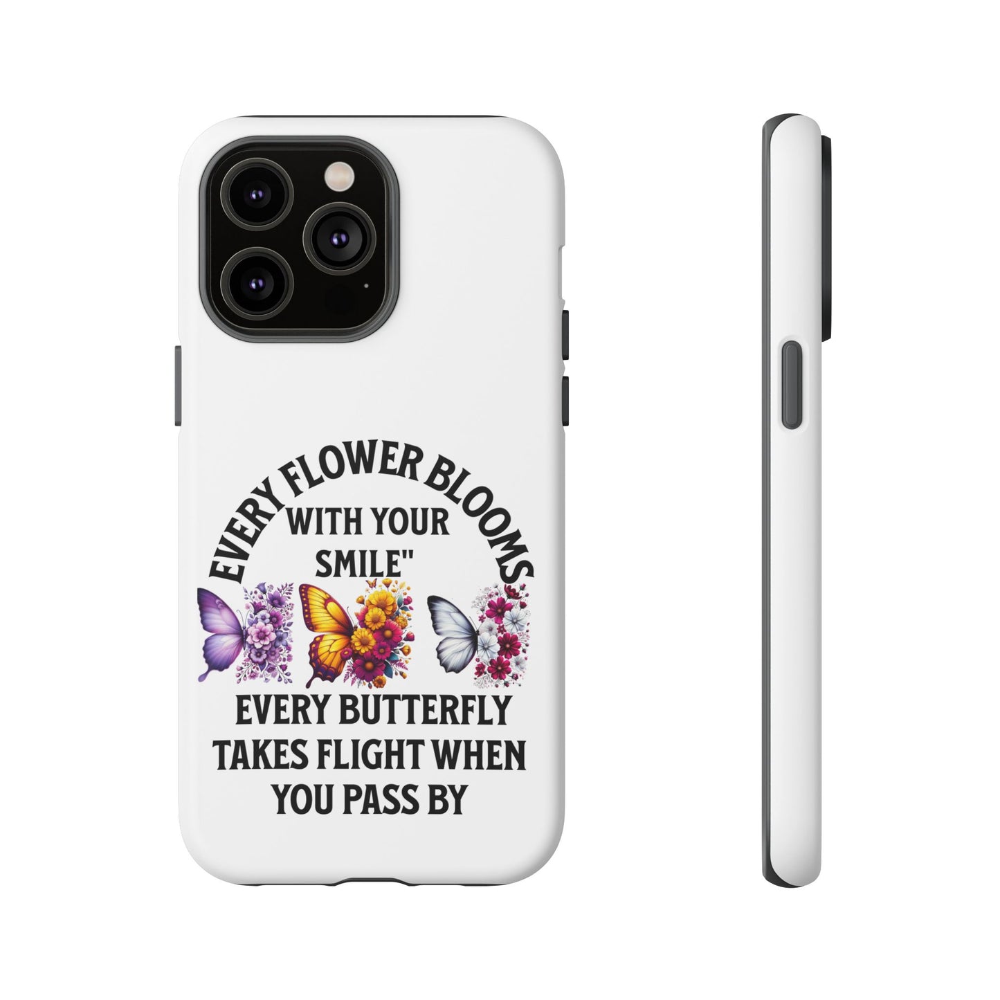 Butterfly Phone Case - Inspirational Floral Design, Perfect Gift for Nature Lovers, Birthdays, and Encouragement