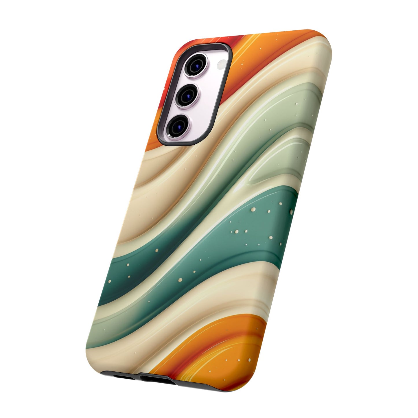 Retro Phone Case, Abstract Floral Design, Trendy Mobile Cover, Modern Tech Accessories, Gift for Her