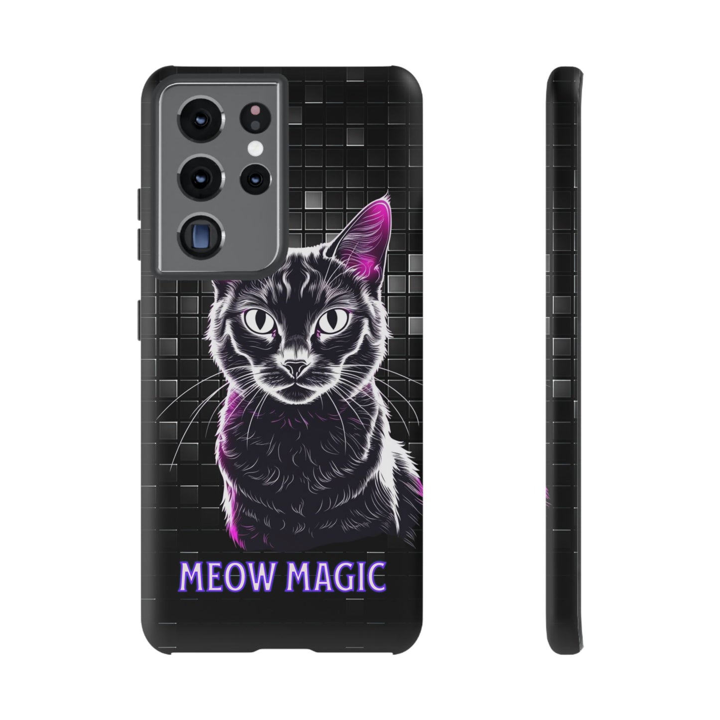 Cat Phone Case - Meow Magic, Cute Cat Lover Gift, Cat Mom Accessory, Pet-Themed Phone Cover, Stylish Cat Art Case