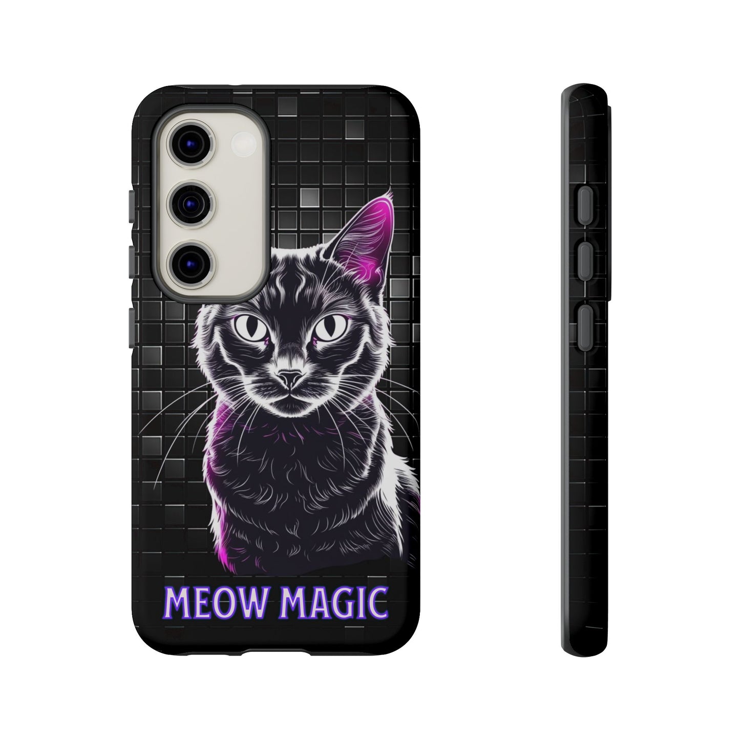 Cat Phone Case - Meow Magic, Cute Cat Lover Gift, Cat Mom Accessory, Pet-Themed Phone Cover, Stylish Cat Art Case