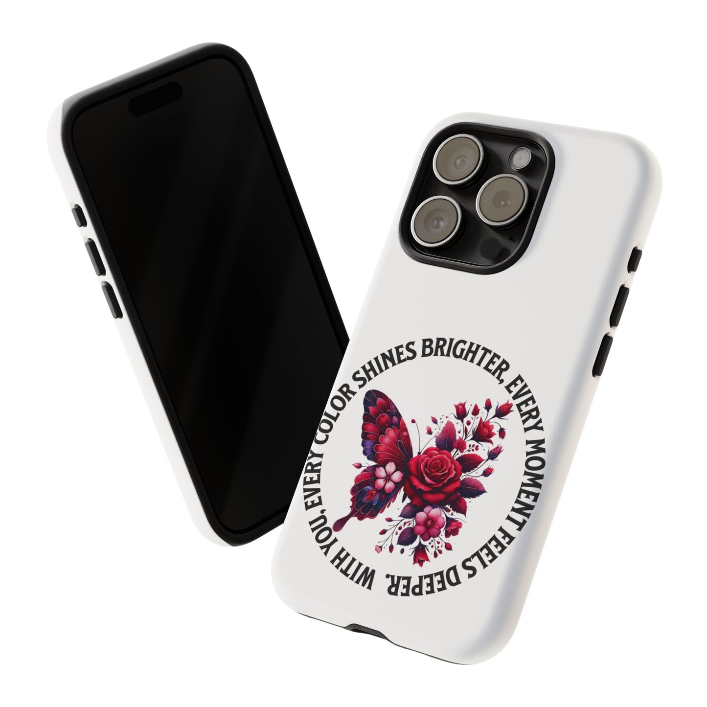 Artistic Phone Case with Butterfly and Quote, Gift for Nature Lovers, Stylish Accessory for All Occasions, Trendy Phone Cover, Floral [...]